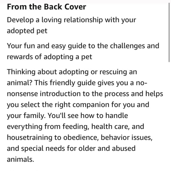 ADOPTING A PET FOR DUMMIES PAPERBACK BOOK MANUAL - Picture 2 of 9